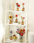 rowood 3D Puzzle Wood Flower, DIY Artifical Flower Building Set Craft Kit - Image 5