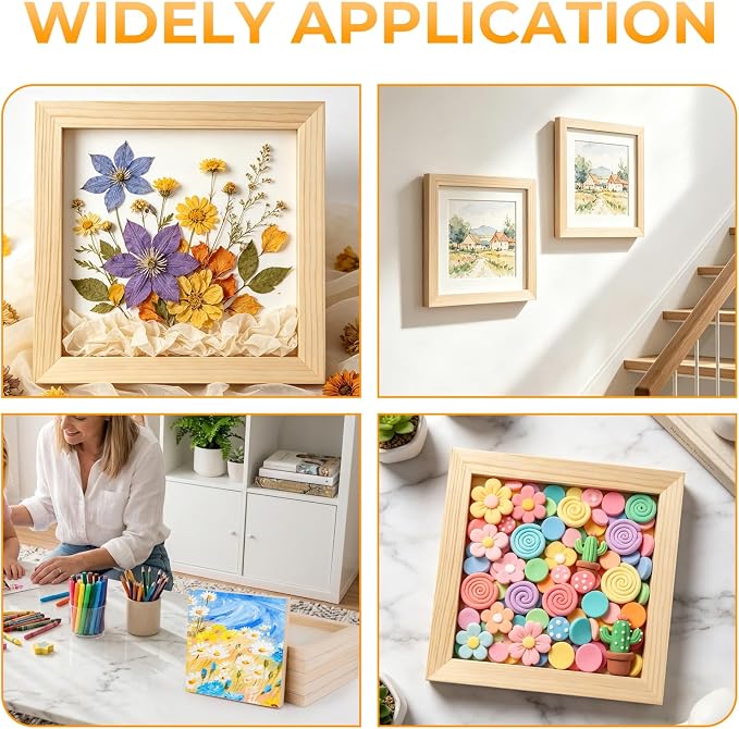 FSWCCK 10 Pack 7 x 7 inch Wood Panel Boards, Unfinished Wood Canvas Panels - Image 4