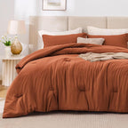 Love's cabin Terracotta Twin/Twin XL Comforter Set, 2-Piece Prewashed Bed Set - Image 2