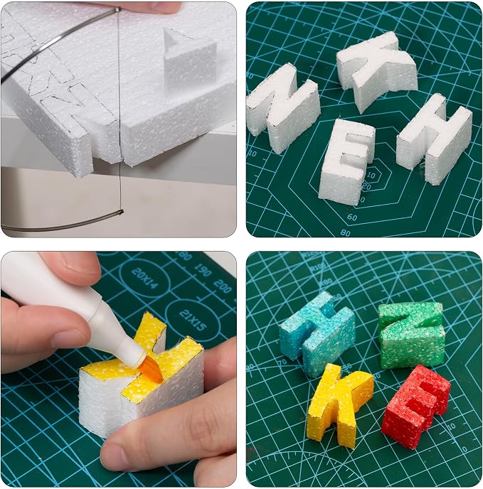 Crafare 4X4X2 Inch Craft Foam Blocks 24 Pack Polystyrene Brick - Image 7