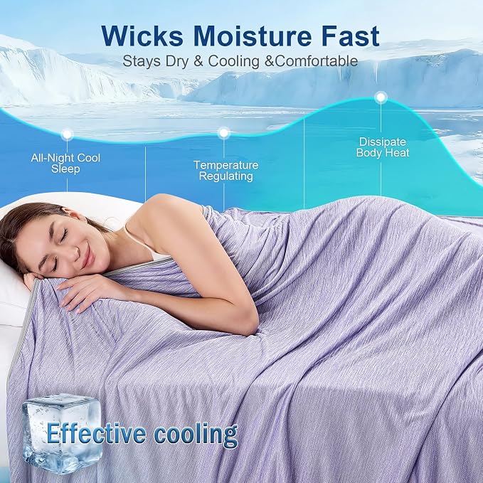 KMUSET Cooling Blanket King Size, Double Sided Summer Cooling Blankets - Image 4