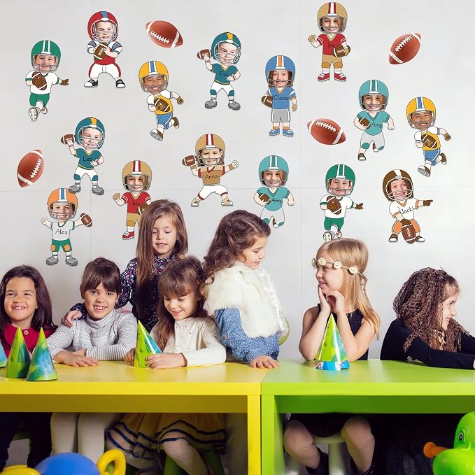 OBUSATT 60 Pcs Football Theme Cutouts Rugby Bulletin Board Decorations Sports - Image 5