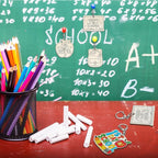 RattanView 24 Pcs Back to School Craft Color Your Own Keychains Diy Craft - Image 5