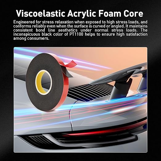 3M Automotive Acrylic Plus Tape, 0.55" x 18Ft, Dark Gray | Double Sided Tape - Image 5
