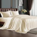 BEDELITE California King Sheets Set, Luxury Soft Beige Satin Sheets by BEDELITE