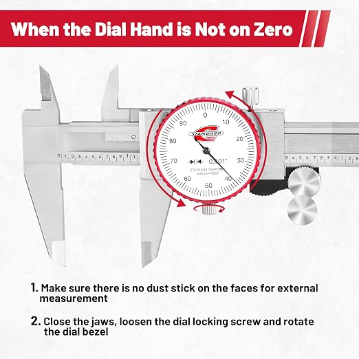 SAE Dial Caliper 0-6" Precision Measuring Tool | ±0.001" Accuracy, Mechanical - Image 6
