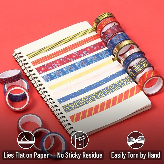Mr. Pen- Washi Tape Set, 15 Rolls, Metallic Foil | 5 Yards/Roll, Washi Tape - Image 5