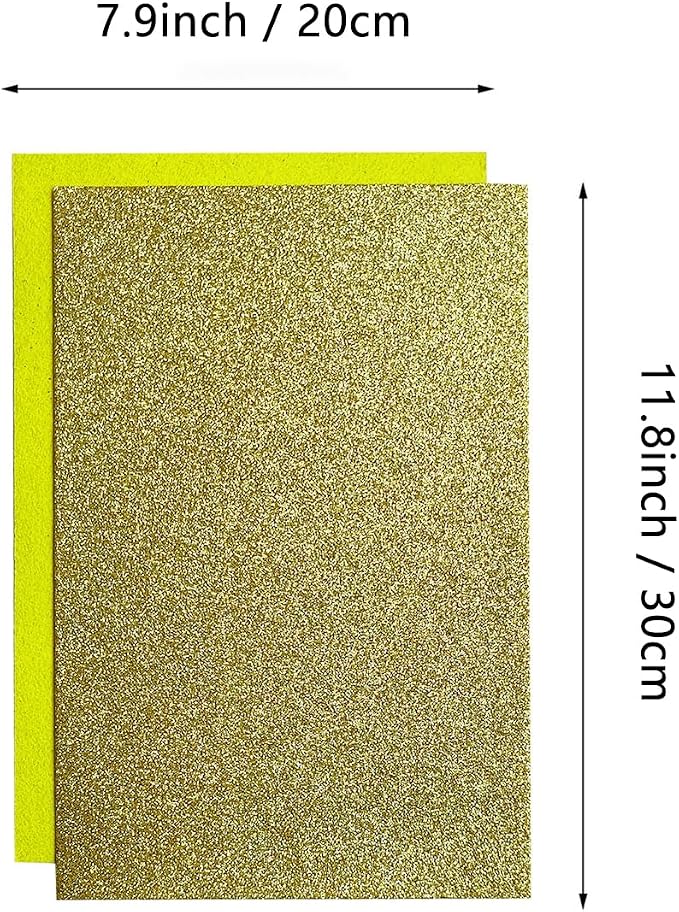 Jtnohx Glitter Felt Fabric, 8 x12 inches Felt Square Glitter - Image 5
