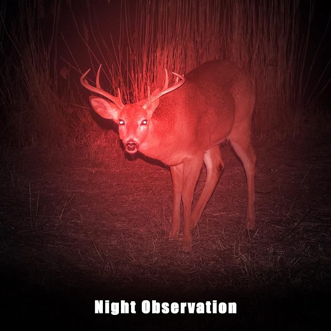 Honoson Red Light Flashlight LED Single Mode Torch 1 Mode Scalable Red Lens - Image 6