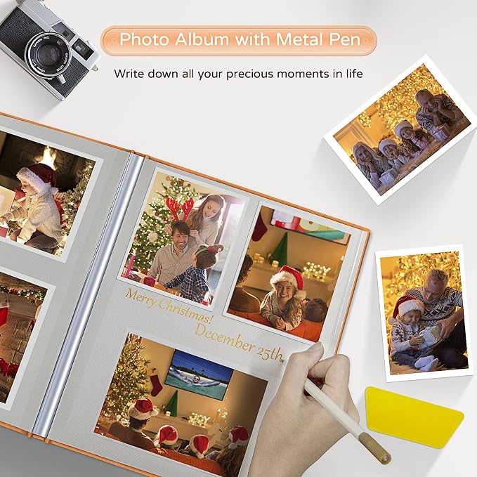 Popotop Large Photo Album Self Adhesive 4x6 5x7 8x10 Scrapbook Album DIY - Image 5