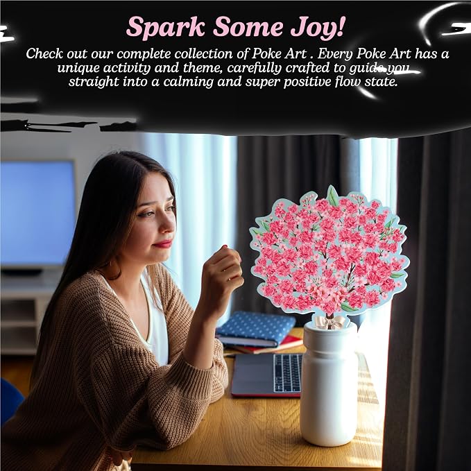 Unwynd Poke Art Cherry Blossom Flower Bouquet | Mess-Free Arts and Crafts - Image 9