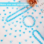 BONNY BOXX 500pcs 8mm Acrylic Faceted Round Crystal Beads Transparent - Image 3