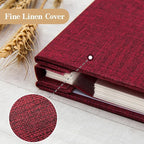 potricher Large Photo Album Self Adhesive 3x5 4x6 5x7 8x10 Pictures Linen Cover - Image 5