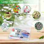 Gbivbe Large 24 Grids Plastic Organizer Box Adjustable Dividers, Art DIY Crafts - Image 4