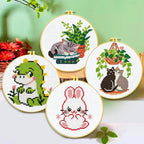 Zhenqing 4 Cute Animal Cross Stitch Kit - Image 2