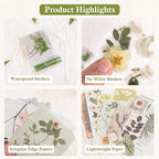 RISYPISY Floral Scrapbook Supplies Kit, Card Making, Art Journal - Image 6