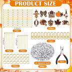 558 Pcs Fall Football Charms for Keychain DIY Gift Fall Football for Jewelry - Image 2