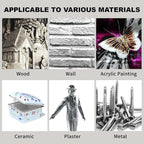 300ml Silver Metallic Acrylic Paint, Non Toxic Waterproof Silver Metallic - Image 6
