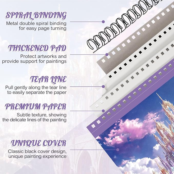 Sketch Book 8.5×11 inch, Spiral Bound Sketch Pad 100 Sheets, Acid-Free - Image 2