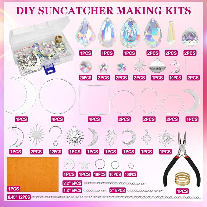 228pcs Sun Catcher Kits for Adults, DIY Arts and Crafts for Women | Prism - Image 5