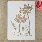 TIAMECH A4 Reusable Lotus Flower Stencil - Image 3