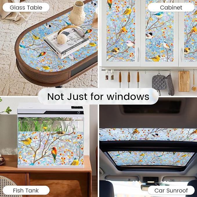 DKTIE Country Rustic Window Privacy Film Rainbow Film Decorative Window Sticker - Image 6