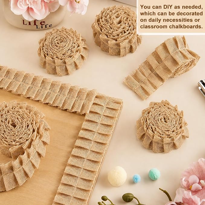 6 Rolls 40 Ft Ruffled Bulletin Board Borders Back to School Classroom Decor - Image 4