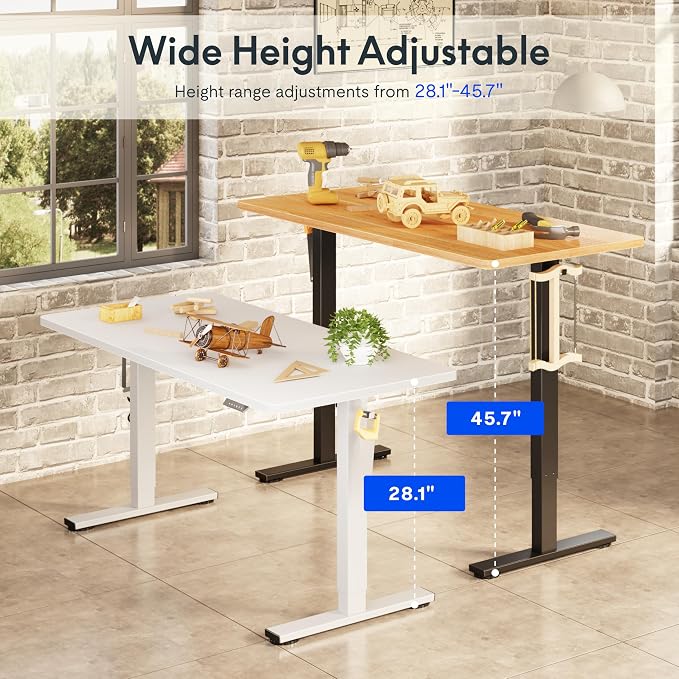 FLEXISPOT Electric Adjustable Workbench, 55x28 Inches Ergonomic Worktable - Image 6