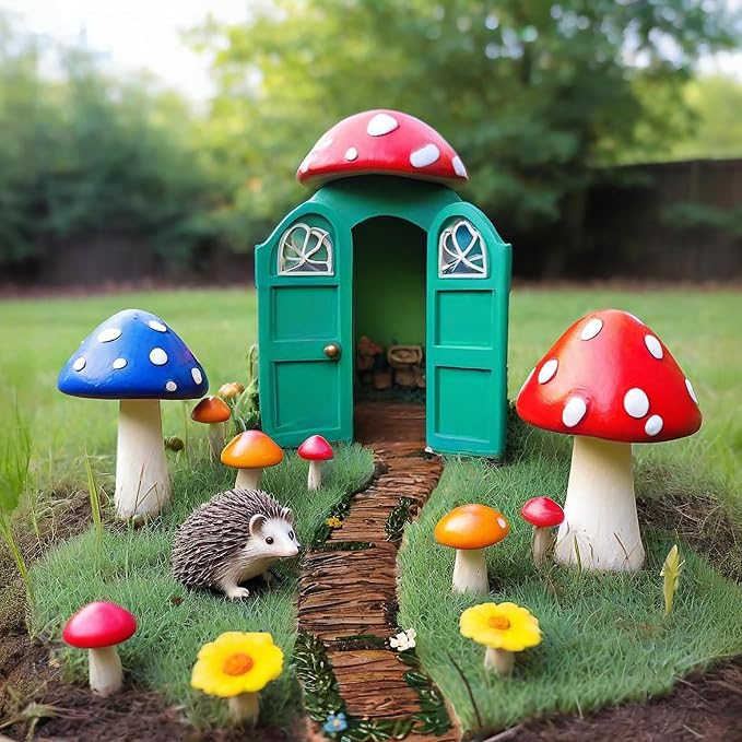 MUAMAX Fairy Garden Walkway Path Pathway, Fairy Garden Accessories, Wood Road - Image 4