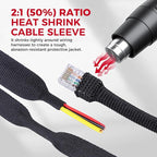 2 in 1 Heat Shrink Braided Sleeving Fabric Tubing-Ideal fit Irregular Shape - Image 3