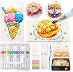 Shuttle Art 44 Pcs Magic Foam Texture Painting Kit, Including 28 Pcs Foam by ShuttleArt