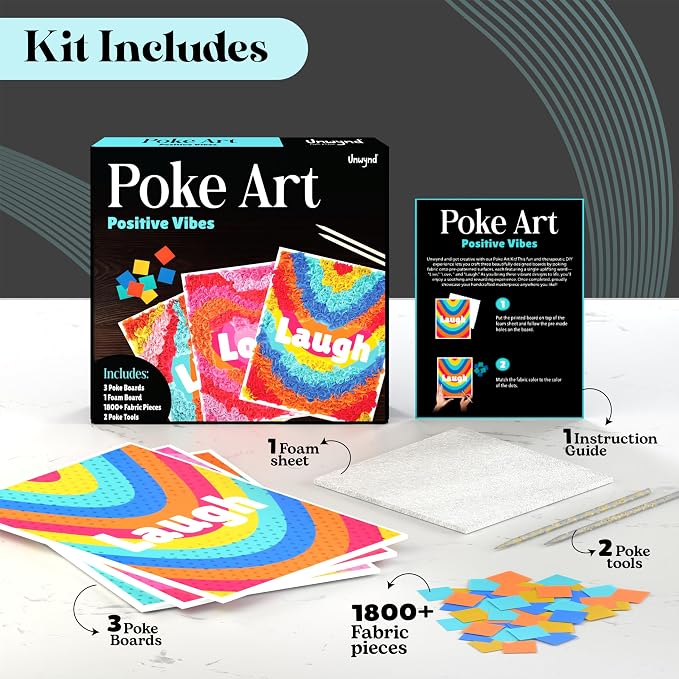 Unwynd Poke Art Positive Vibes | Mess-Free Arts and Crafts - Image 2