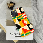 ZHEGAILIAN Case for iPhone 13 14, Geometric Colors Durable Shockproof Silicone - Image 6