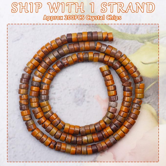 Natural Stone Heishi Beads for Necklace Making, 4 mm x 2 mm Small Flat Round - Image 2