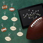 RattanView 24 Pcs Football Craft Color Your Own Keychains DIY Craft Wooden - Image 7