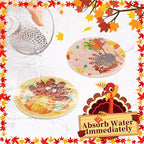 UPINS 8Pcs Fall Diamond Art Coasters - Image 6