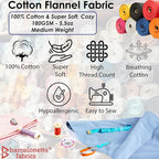 Barcelonetta | 100% Cotton Flannel Fabric | Super Soft | 180GSM, Medium Weight - Image 2