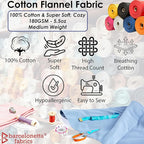 Barcelonetta | 100% Cotton Flannel Fabric | Super Soft | 180GSM, Medium Weight - Image 2