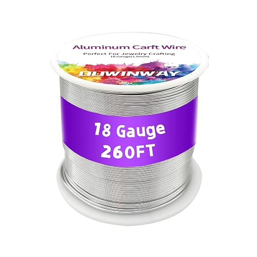 18Gauge Silver Aluminum Crafts Wire 260FT, by ouwinway