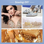 460 Pieces Sew on Rhinestones Glass Sewing Claw Gemstones and Crystals Metal - Image 5