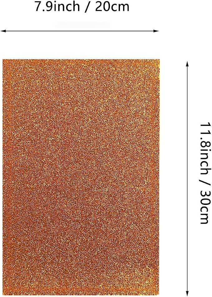 Jtnohx Glitter Felt Fabric, 8 x12 inches Felt Square Glitter - Image 5