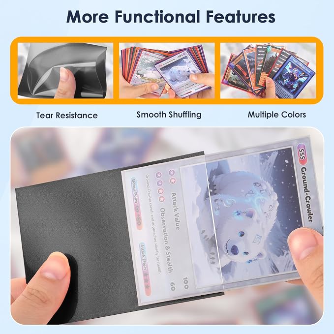 1000 Pcs Black Card Sleeves Toploaders - Image 4