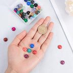 PH PandaHall 50pcs Gemstone Cabochons 25 Colors 12mm Flat Round Cabochon Quartz - Image 3