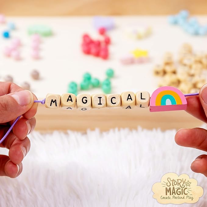 Story Magic Wooden ABC Beads by Horizon Group USA, Premium Wood Jewelry Making - Image 3