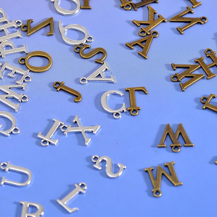 stino 200Pcs A-Z Metal Letter Charms - Image 5