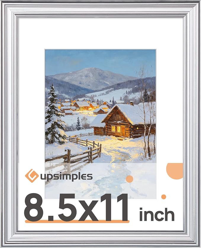 upsimples 8.5 by 11 Picture Frame, Vintage Frames Decor, Wall or Tabletop by upsimples