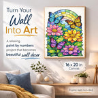 Quelvyn Stained Glass Butterfly Paint by Numbers Kit - Image 2