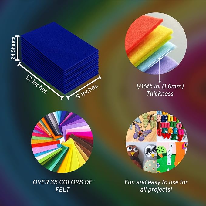 FabricLA Acrylic Felt Sheets for Crafts - Image 3