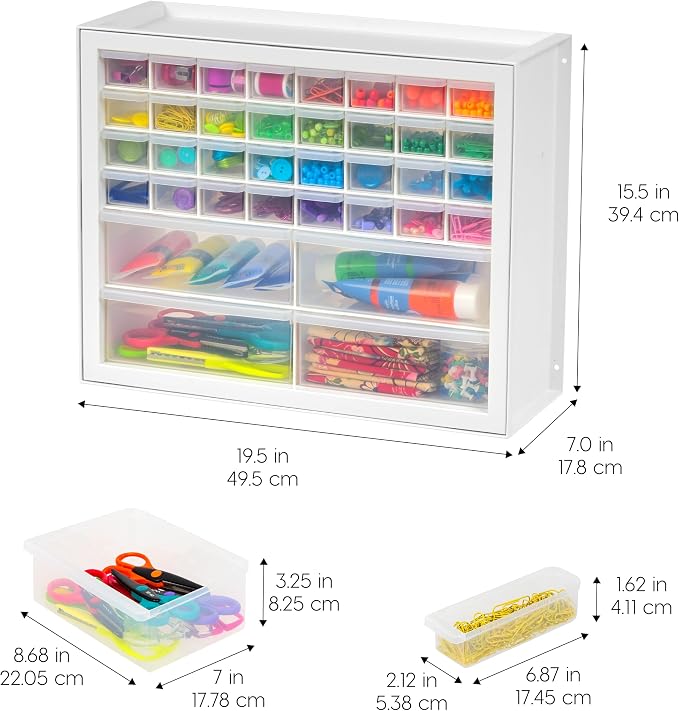 IRIS USA 36-Drawer Storage Cabinet, Made in USA, Small Parts Storage Craft - Image 3