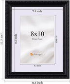 eletecpro 8x10 Vintage Picture Frame, Glass Cover, Horizontal or Vertical - Image 3